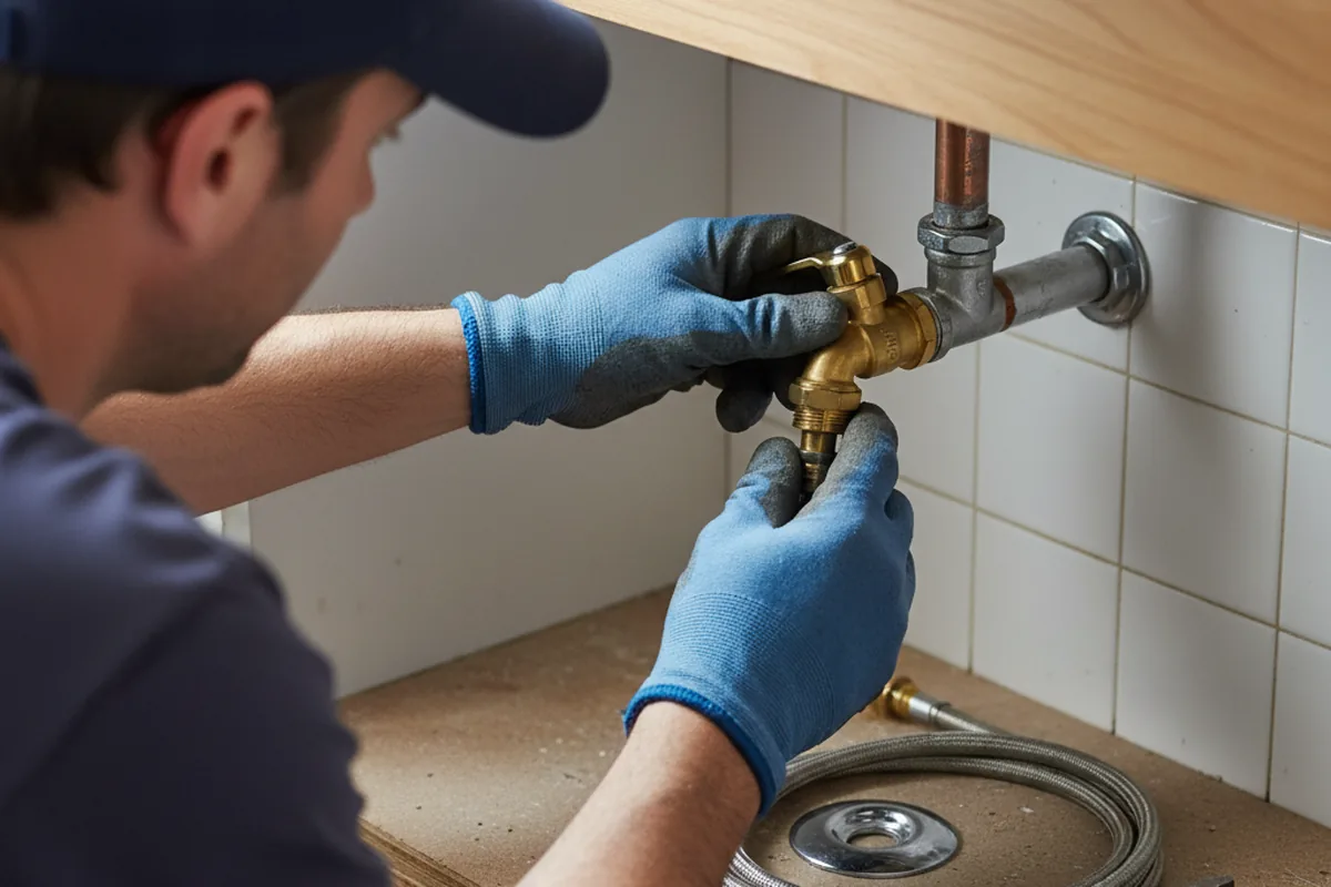 Shutoff valve and fitting work during Faucet and Fixture Repair in Harriman